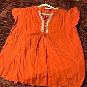 Burnt orange blouse